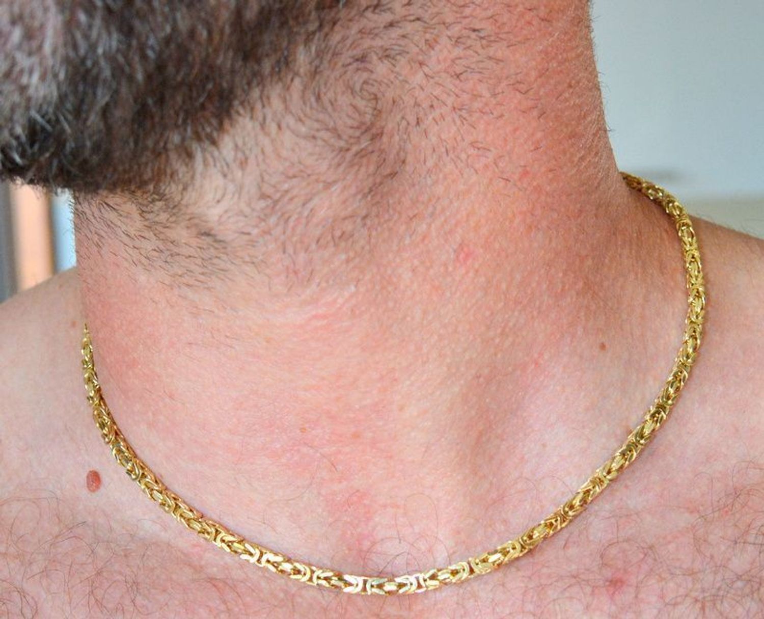 Łańcuszek męski srebrny splot typ królewski 3,8 mm pokryty złotem DIA-LAN-11894-925 3,8mm (2).jpg